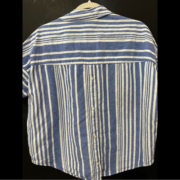 Madewell Courier Button-Back Shirt in Hinsdale Stripe - Picture 3 of 13